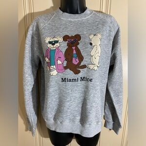 Vintage 80’s Miami Mice Grey Crewneck Sweater